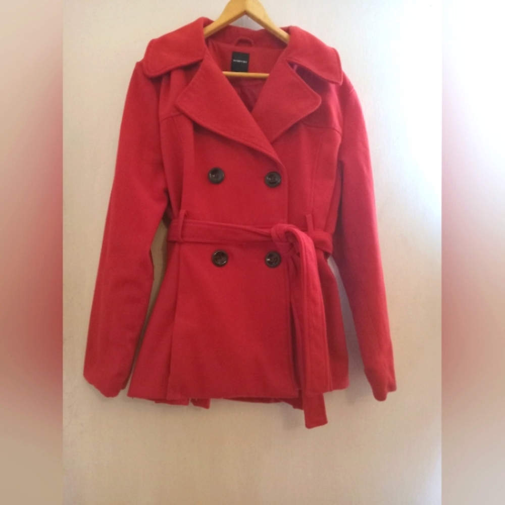 Rampage Belted Pea Coat Womens XLg